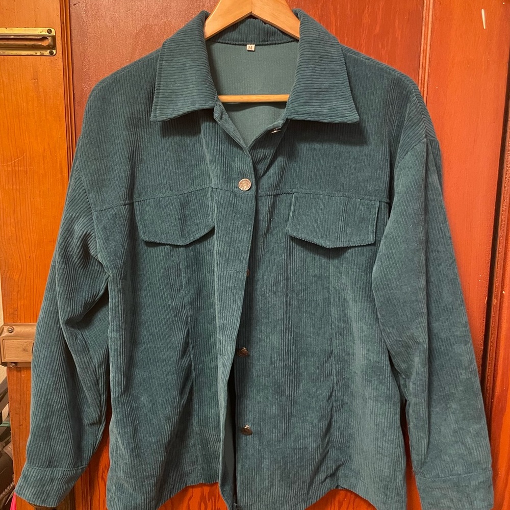NWOT | Teal Corduroy Shacket
